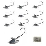 RuiJiaXiang 20pcs 10g fishing jig heads soft plastic bait hook soft bait hook freshwater sea water universal angler gift