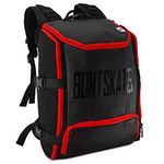 Bont Skates | Multi Sport Skate Backpack Travel Bag| Inline Ice Quad Speed Skating (Red)