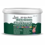 MagicWall Chalkboard Paint | 500 ML - Matt Finish | Water Base | Blackboard, Classroom Walls, Kids room Walls (Dark Green)