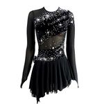 LIUHUO 2020 New Figure Skating Costume Skating Dress Girls Skating Skirt Simple and Generous Skating Competition Suit Black