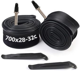 LotFancy 700 x 28C/30C/32C Bike Tubes, 42mm Presta Valve, 2Pcs 700x28C/700x30C/700x32C (28-622/30-622/32-622) 28 x 1 5/8 x 1 1/4 Tube with 2 Tire Levers