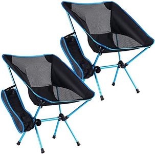 Camping Chairs, 2 Pack Portable Camping Chair Lightweight, Hiking Chair Outdoor Chair Beach Chair Folding Chair for Camping Outdoors Lawn Hiking Beach Travel Picnic Sport with Carry Bags