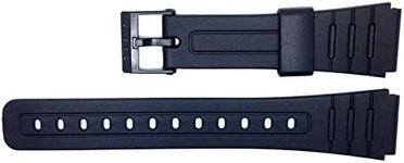 Casio Genuine Replacement Watch Strap/Band to fit F-91W, F-91WG, F-94WA, F-105W, F-106W | 71604002, Black