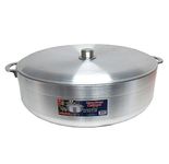 Uniware Heave Duty Aluminum Calderon/Pot with Aluminum Lid Cover, Silver (31 Qt)