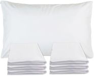 Sirenpho Pack of 6 Pillow Protector Zippered Covers 50x75cm, Anti Dust Mite, Anti-Allergy Hotel Quality Plain Pillow Case, Pillow not Included