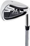 MAZEL Golf Individual Iron 1,2,3,4,5,6,7,8,9, Golf Iron with Steel Shafts for Right Handed Golfers (Stainless Steel,Black Silver, PW, Stiff, Right)