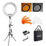 NEEWER 18" Ring Light with Stand, 55W 5600K Large LED Ringlight with Cold Shoe and Phone Holder for Smartphone Camera Photography, Live Stream, Selfie, Makeup, Studio Photo Video Recording, RL-18