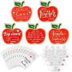 Unittype Teacher Appreciation Gifts Apple Theme Teacher Brooches Pins with Thank You Teacher Cards and Organza Bags for Thanksgiving Teacher Employee Staff Gifts