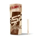 RAW Cones Organic 1 1/4 Size | 50 Pack | Pure Organic Pre Rolled Rolling Paper with Tips & Packing Sticks Included