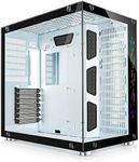 GIM ATX Gaming PC Case, 270° Full View Tempered Glass, 360MM RAD Support, Mid Tower Computer Case with Front Panel RGB Strip, USB 3.0 I/O Port & 2 Magnet Dust Filter, Fans are Not Included (White)