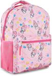 Sanrio Hello Kitty Allover School Backpack - Hello Kitty, My Melody, Kuromi, Keroppi - Hello Kitty School Bookbag, Pink