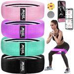 MhIL 5 Resistance Bands for Working Out - Booty Bands for Women and Men, Best Exercise Bands, Workout Bands for Workout Legs Butt Glute Squat - Stretch Gym Fitness Bands Set - Home Elastic Loops Band