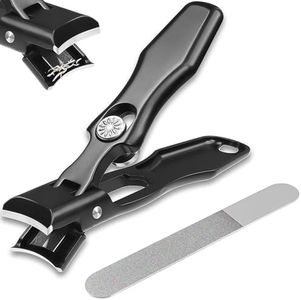 XGIZMOO Nail Clippers for Men Thick Nails,Large Wide Jaw Opening Toe Nail Clippers for Seniors,Long Handle Catcher Heavy Duty Stainless Steel Portable Ultra Sharp Nail Clipper