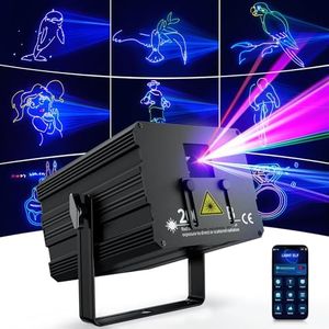 EYTSE DJ Laser Light with App Control, 3D Animation Party Lights, DMX512/Sound Activated/Remote Control, Laser Light Show Projector Ideal for Stage, Clubs, Home Parties, Birthdays