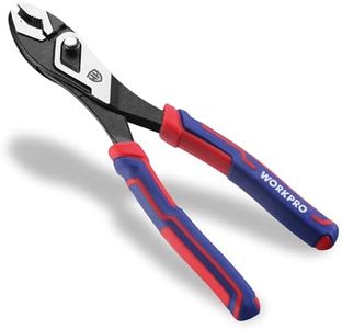 WORKPRO 8.5 Inch Slip Joint Pliers, High Carbon Steel Pliers Tool with 4-Modes Adjustment, TPR Handle, Box-joint Design, Diamond-Grip Jaws with Nail Puller Teeth For Maximum Grip
