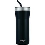 Contigo Streeterville Stainless Steel Vacuum-Insulated Tumbler with Flex Straw and Splash-Proof Slider Lid, 32 oz., Licorice