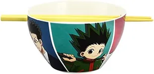 Bioworld Hunter X Hunter All Around Characters Pose 20 oz Ramen Bowl with Chopsticks