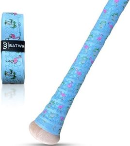 BatWrapz Bat Grip Tape for Baseball - Softball 1.1 mm Precut and Pro Feel Bat Grip Tape Replacement for Old Baseball bat Grip Add a Personal Touch to Your Bat and Swing with Style (The Flamingo)