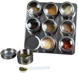 Uncluttered Designs Intergalactic Spice Rack Set With Magnetic Jars, Stand and Wall Mount by (9 Tin)