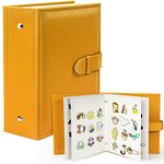 Enamel Pin Display Book, Portable Pin Holder, to Display and Trade Your Disney Pins, 42 Pin Capacity, Fits Rubber Pin Back, Yellow