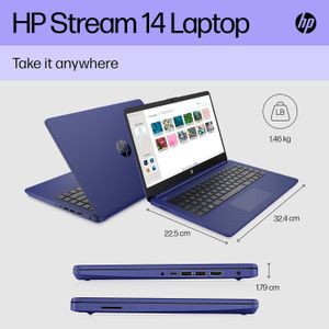HP Stream 14” Laptop – Indigo Blue