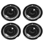4 Pcs Wheel Hub Black ABS Wheel Fully Wrap Rim Replacement, 16in Fully Wrap Rim Protector Trim for Any 16 Inches Steel Wheel