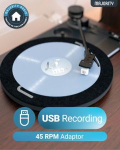 Moto Plus Bluetooth Record Player – Wireless Turntable with Speakers