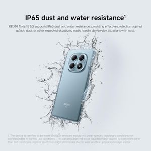 XIAOMI Redmi Note 15 5G Smartphone, 8+256GB, 108MP Camera, 6.77" FHD+ Display, Glacier Blue, IP65