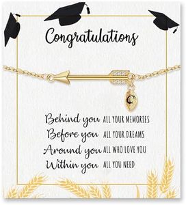 Graduation Gifts 2026 High School, Graduation Gifts for Teen C Initial Bracelets for Women Dainty Gold Bracelet Happy Graduation Gift for Daughter Niece Sister Granddaughter Jewelry