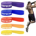 HAPBEAR Pull Up Assistance Bands - Resistance Band - Pull Up Bands - Exercise Bands Set of 5 - Workout Bands for Stretching, Working Out, Physical Therapy, Muscle Training