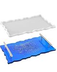 BRIGHTAIL INFRA 1 Tray (9x12) Inches Resin Art Molds Creative DIY Multipurpose Transparent Silicone Coaster Tray Mold (Rectangle Tray 9 x 12 Inch)