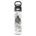 Tervis Star Wars Boba Fett Schematic Triple Walled Insulated Tumbler Travel Cup Keeps Drinks Cold, 24oz Wide Mouth Bottle, Stainless Steel