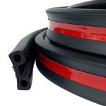 Tintvent Square Bulb Rubber Seal, EPDM Foam Rubber Tailgate Seal Strip with Tape for Camper Shells, Tonneau Cover, Truck Lid, Truck Beds, Caps & Topper, 26Ft