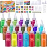 Tie Dye Kit, 20 Colours Fabric Tyedyedye Kit, Non-Toxic Tye Dye Kit for Kids, Adults, Large Groups, Handmade Party