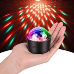 Mini Disco Ball, SEBRUANC Disco Lights, LED Party Lights, Music Controlled Light, 380 mAh USB Type C DJ Strobe Ball with Night Light for Children Gift Party Birthdays KTV Festival