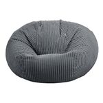 rucomfy Beanbags Soft Corduroy Goliath Giant Bean Bag Chair - Extra Large Living Room Seating Home Furniture - Machine Washable - 120 x 120 x 125cm (Slate Grey, Beanbag Only)