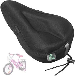 Zacro Gel Kids Bike Seat Cushion Cover for Boys & Girls, Anti-Slip Bike Seat Cover for Toddler, Breathable & Extra Soft Memory Foam Child Bicycle Saddle Padded with Reflective Strip, 9"x6"