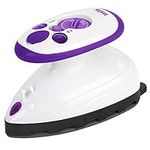 ANSIO Travel Iron Quilting Mini Steam Craft Iron with Ceramic Soleplate | Small Compact Travel Steamer - Perfect for Travel, Quilting & Sewing - Purple/White