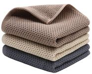 Mia'sDream Cotton Hand Face Head Towel Waffle Weave Kitchen Tea Towel Dish Towels, Soft and Absorbent Bath Guest Gym Towel Washcloths, 13inch x 28inch 3 Pack(Multi Color)