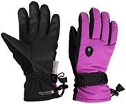 Mountain Warehouse Extreme Waterproof Womens Ski Gloves - Quick Drying Gloves, Silicone Palm Print, Nose Wipe, Fleece Lining Ladies Mitten - For Cold Weather Purple M