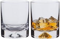 Dartington Crystal TU10/4/P - Crystal Dimple Old Fashioned Whisky Glasses, Set of 2