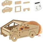 AlweizU Guinea Pig Toys Hideout, Guinea Pig Hides Truck, Corrugated Paper Design for Bunny, Chinchilla, Rabbit & Ferret Accessories