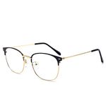 LNTICB® Blue Light Blocking Glasses Computer Reading Glasses Vintage Metal Frame Eyeglasses Clear Lens Filter UV Light Anti Fatigue Lightweight Professional for Men Women