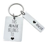 Engraved This Auntie Belongs To Personalised Gift Keyring