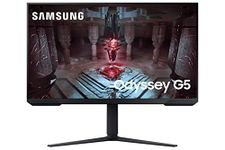 Samsung Odyssey G5 Gaming Monitor 80cm (32") QHD 2560 X 1440, 165 Hz, 1ms(MPRT), HDR10, AMD Freesync, DP, HDMI, Height, Tilt, Pivot Adjust Stand, Bezel Less, Eye-Saver, LS32CG510EWXXL, Black