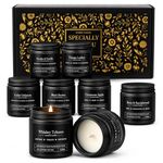 CREASHINE Men‘s Scented Candles Sets 8 Pack Gifts for Men Birthday Gift for Him Thank You Jar Candle in Glass for Father,Husband,Brother,Son,Family Xmas Retirement Present for Male Friends/Colleague