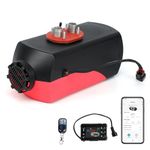 Triclicks 12V 5000W Air Diesel Heater Parking Heater 10L Tank Remote Control LCD Display For Truck, Boat, Car Trailer, Motorhomes, Touring Car, Campervans, Caravans (Style 1-with App)