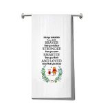 LEVLO Friendship Kitchen Towel Friend Gift You are Braver Stronger Smarter Than You Think Motivational Dish Towel for Friend Family (wei ni Towel)