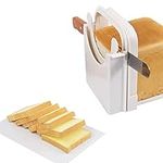 KAIAIWLUO Bread Slicer,Bread Cutter Adjustable Sandwich Maker Manual Handhold Loaf Cutter Machine Foldable Toast Slicer for Homemade Bread