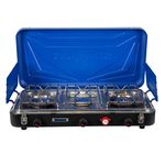 Stansport Outfitter Series 3-Burner Propane Stove, Blue/Silver/Black